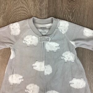NWT Carter's Baby Boy Girl Unisex‎ Fleece Sleep Sack Bag 3-6 m Infant Gray Sheep